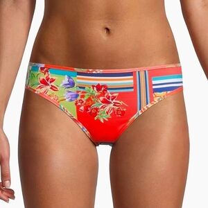 NWT Johnny Was Multicolor Kaya Printed Hipster Bikini Bottom Size XS